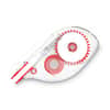UNV75612 - Side-Application Correction Tape, Non-Refillable, 0.2" x 32.83 ft, White Tape, Clear/Red Dispenser, 10/Pack