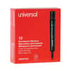 UNV07051 - Chisel Tip Permanent Marker, Broad Chisel Tip, Black, Dozen
