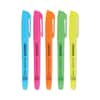 UNV08850 - Pocket Highlighters, Assorted Ink Colors, Chisel Tip, Assorted Barrel Colors, 5/Set
