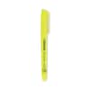 UNV08851 - Pocket Highlighters, Fluorescent Yellow Ink, Chisel Tip, Yellow Barrel, Dozen