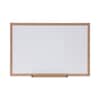 UNV43619 - Deluxe Melamine Dry Erase Board, 36" x 24", White Surface, Oak Finished Fiberboard (MDF) Frame