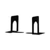 UNV54055 - Deluxe Economy Bookends, Nonskid Base, 4.75 x 5.25 x 5, Heavy Gauge Steel, Black, Pair