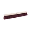 BWK20324 - Floor Brush Head, 3.25" Maroon Stiff Polypropylene Bristles, 24" Brush