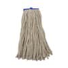 BWK716CEA - Cut-End Lie-Flat Wet Mop Head, Cotton, 16 oz, White