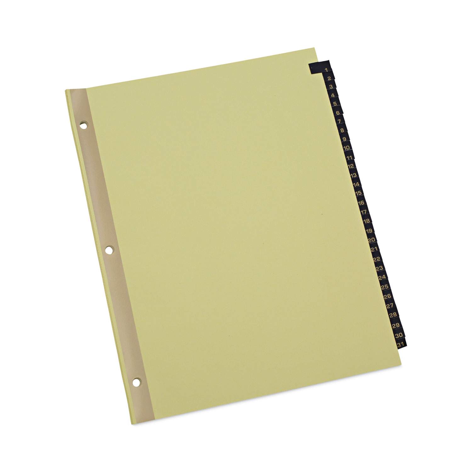 Deluxe Preprinted Simulated Leather Tab Dividers with Gold