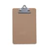 UNV05610 - Hardboard Clipboard, 0.75" Clip Capacity, Holds 5 x 8 Sheets, Brown