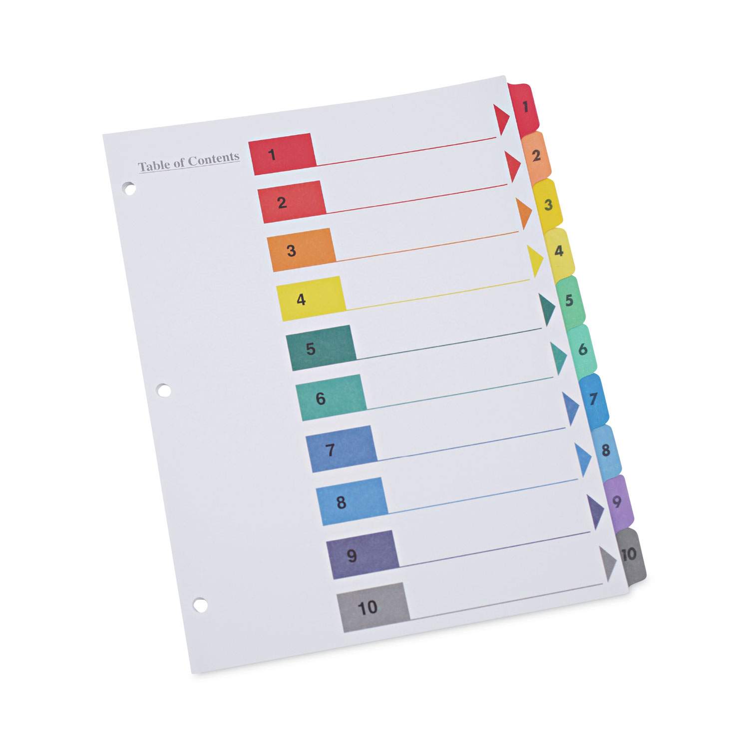 Deluxe Table of Contents Dividers for Printers by Universal