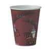 SCC378SI - Paper Hot Drink Cups in Bistro Design, 8 oz, Maroon, 50/Bag, 20 Bags/Carton