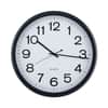 UNV11641 - Round Wall Clock, 13.5" Overall Diameter, Black Case, 1 AA (sold separately)