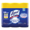 RAC82159PK - Disinfecting Wipes, 1-Ply, 7 x 7.25, Lemon and Lime Blossom, White, 35 Wipes/Canister, 3 Canisters/Pack