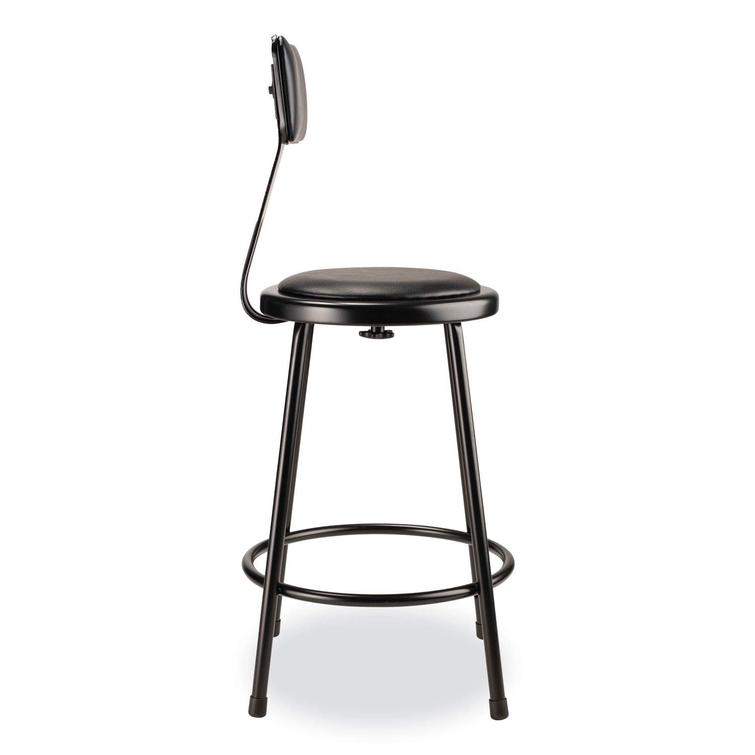 6400 Series Heavy Duty Vinyl Padded Stool with Backrest - Thumbnail 4