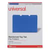 UNV16161 - Reinforced Top-Tab File Folders, 1/3-Cut Tabs: Assorted, Letter Size, 1" Expansion, Blue, 100/Box