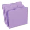 UNV16165 - Reinforced Top-Tab File Folders, 1/3-Cut Tabs: Assorted, Letter Size, 1" Expansion, Violet, 100/Box