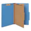 UNV10211 - Pressboard Classification Folders, 2/5-Cut Tab, Expands 2", 1 Divider, 4 Fasteners, Legal Size, Cobalt Blue, 10/Box
