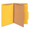 UNV10214 - Pressboard Classification Folders, 2/5-Cut Tab, Expands 2", 1 Divider, 4 Fasteners, Legal Size, Yellow, 10/Box
