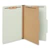 UNV10261 - Pressboard Classification Folders, 2/5 Tab: Right of Center, Expands 2", 1 Divider, 4 Fasteners, Legal Size, Green, 10/Box