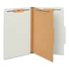 UNV10262 - Pressboard Classification Folders, 2/5-Cut Tab: Right of Center, Expands 2", 1 Divider, 4 Fasteners, Legal Size, Gray, 10/Box