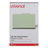 UNV10281 - Pressboard Classification Folders, 2/5 Tab: Right of Center, Expands 2", 2 Dividers, 6 Fasteners, Legal Size, Green, 10/Box