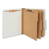 UNV10292 - Pressboard Classification Folders, 2/5 Tab: Right of Center, Expands 3", 3 Dividers, 8 Fasteners, Letter Size, Gray, 10/Box