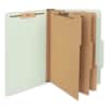 UNV10296 - Pressboard Classification Folders, 2/5 Tab: Right of Center, Expands 3", 3 Dividers, 8 Fasteners, Legal Size, Green, 10/Box