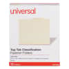 UNV10300 - Classification Folders, 2/5-Cut Tab: Right of Center, Expands 2", 2 Dividers, 6 Fasteners, Letter Size, Manila, 15/Box