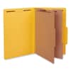 UNV10314 - Pressboard Classification Folders, 2/5-Cut Tab, Expands 2", 2 Dividers, 6 Fasteners, Legal Size, Yellow, 10/Box