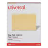 UNV12304 - Interior File Folders, 1/3-Cut Tabs: Assorted, Letter Size, 11-pt Stock, Yellow, 100/Box