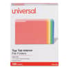 UNV12306 - Interior File Folders, 1/3-Cut Tabs: Assorted, Letter Size, 11-pt Stock, Assorted Colors, 100/Box