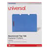 UNV13521 - Deluxe Reinforced Top Tab Fastener Folders, 1/3-Cut Tab: Assorted, Expands 0.75", 2 Fasteners, Letter Size, Blue, 50/Box