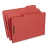 UNV13527 - Deluxe Reinforced Top Tab Fastener Folders, 1/3-Cut Tab: Assorted, Expands 0.75", 2 Fasteners, Legal Size, Red, 50/Box