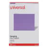 UNV14120 - Deluxe Bright Color Hanging File Folders, Letter Size, 1/5-Cut Tabs, Violet, 25/Box