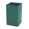SAF2981GN - Public Square Recycling Receptacles, Plastic Recycling, 25 gal, Steel, Green
