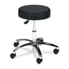 SAF3431BL - Pneumatic Lab Stool, Backless, Supports Up to 250 lb, 17" to 22" Seat Height, Black Seat, Chrome Base