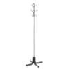 SAF4163BL - Metal Costumer, Four Ball-Tipped Double-Hooks, 21w x 21d x 70h, Black