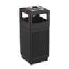 SAF9474BL - Canmeleon Recessed Panel Receptacles, 15 gal, Polyethylene, Black