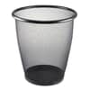 SAF9717BL - Onyx Round Mesh Wastebaskets, 5 gal, Steel Mesh, Black