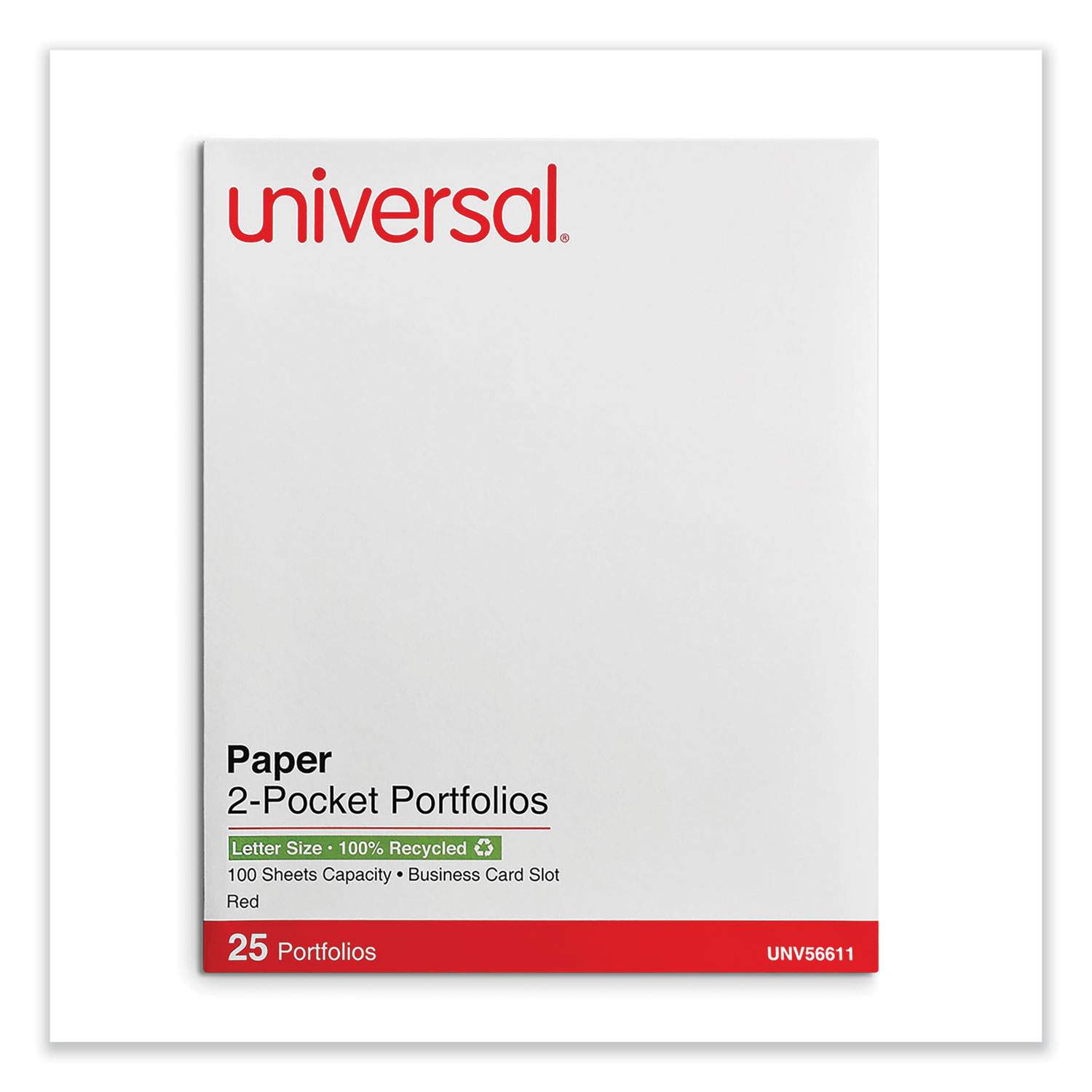 UNV56638 Two Pocket Folders by Universal | OnTimeSupplies.com
