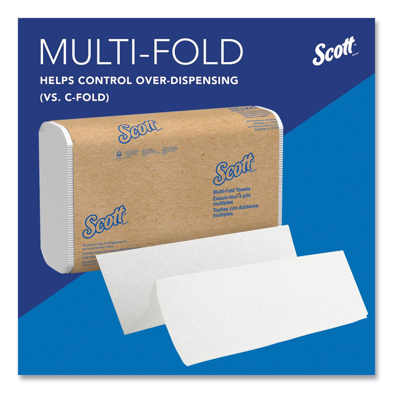 Essential Multi-Fold Towels by Scott® KCC01804 | OnTimeSupplies.com