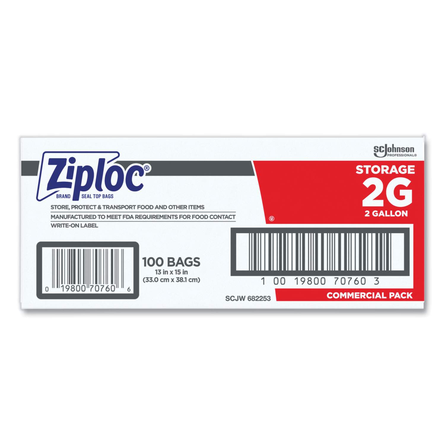 Double Zipper Storage Bags by Ziploc® SJN682253 | OnTimeSupplies.com