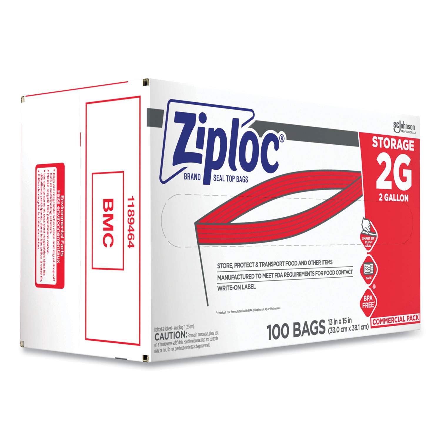 Double Zipper Storage Bags by Ziploc® SJN682253 | OnTimeSupplies.com