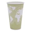 ECOEPBHC16WAPK - World Art Renewable and Compostable Hot Cups, 16 oz, Paper, Moss, 50/Pack