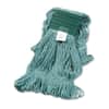 BWK502GNEA - Super Loop Wet Mop Head, Cotton/Synthetic Fiber, 5" Headband, Medium Size, Green